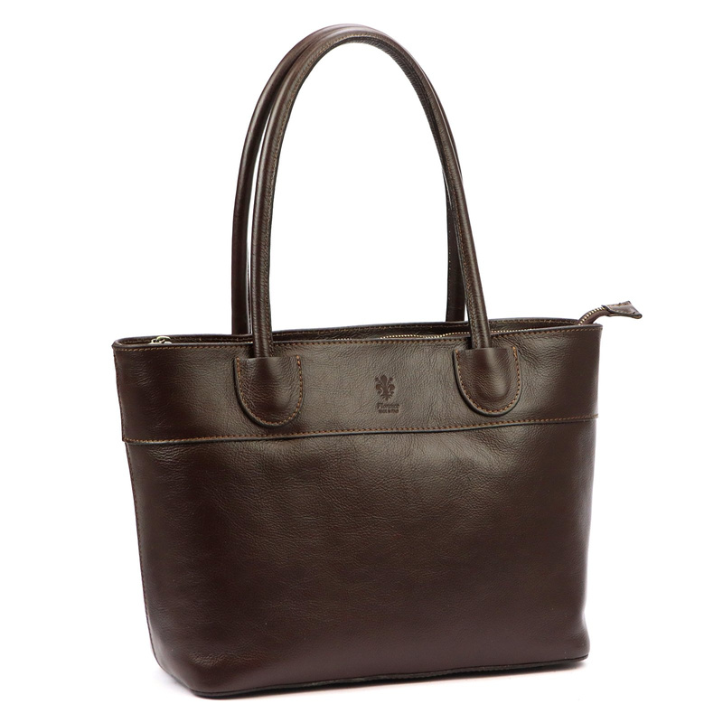 Skórzana duża elegancka damska shopperbag torebka na ramię Florence