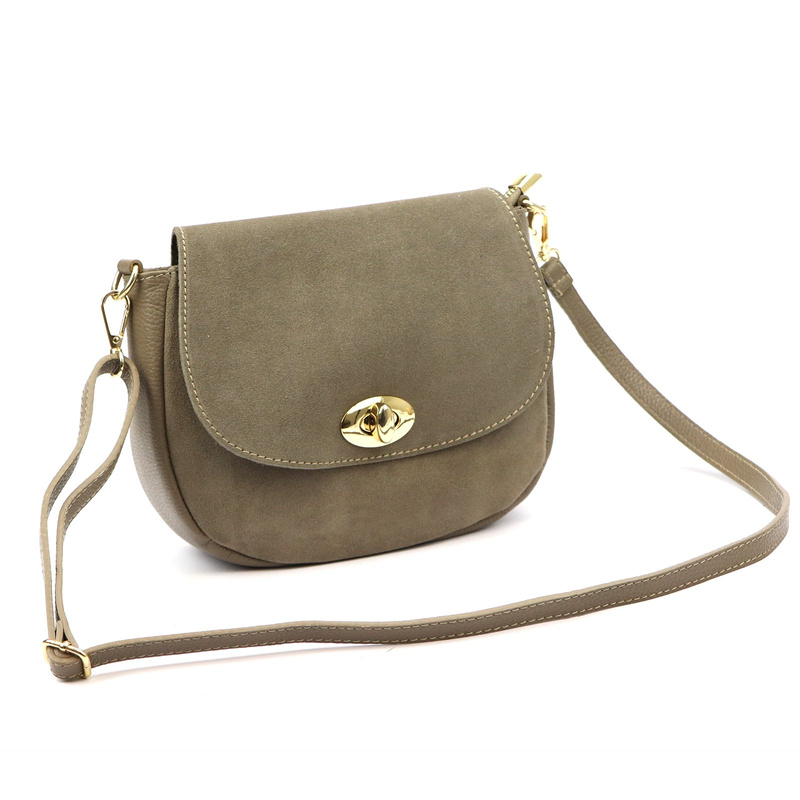 Luka damska listonoszka zamszowa skóra naturalna torebka przez ramię