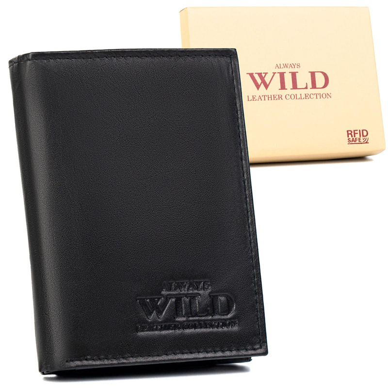 Rozbudowany duży Skórzany męski portfel Wild RFID
