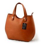 Elegancka stylowa duża skórzana shopperka do ręki