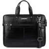 Torba skórzana elegancka croco laptop 15"6 aktówka czarna A4 S17