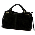 Vera Pelle skórzana zamsz damska listonoszka na ramię kuferek z organizerem