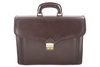 Teczka męska ze skóry naturalnej - Brązowa ciemna