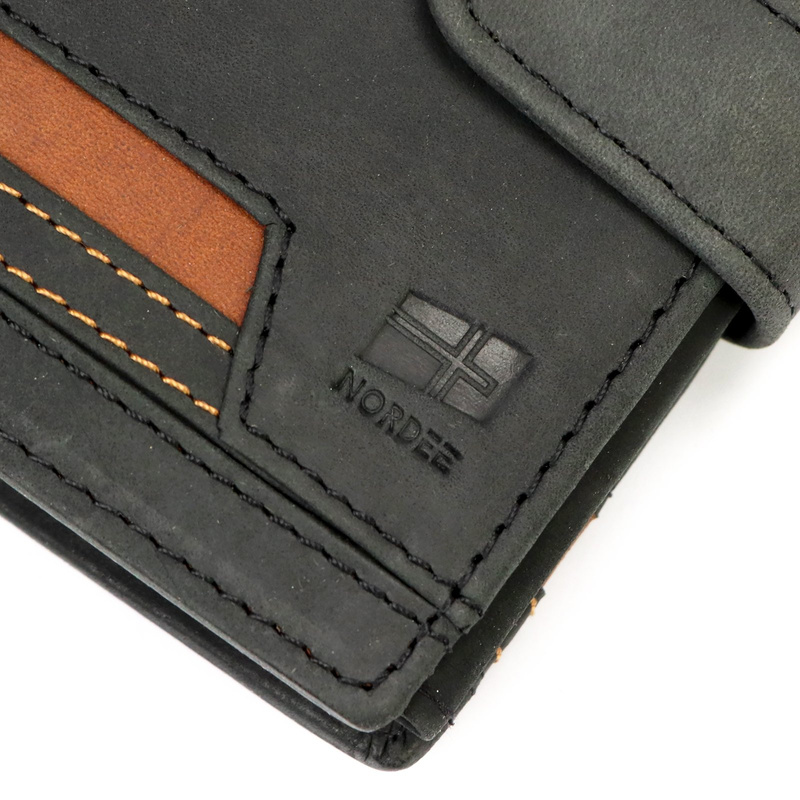 Skórzany męski portfel Nordee HVAL N4L