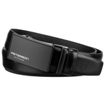 męski pasek z prawdziwej skóry Peterson PTN A004 BLACK
