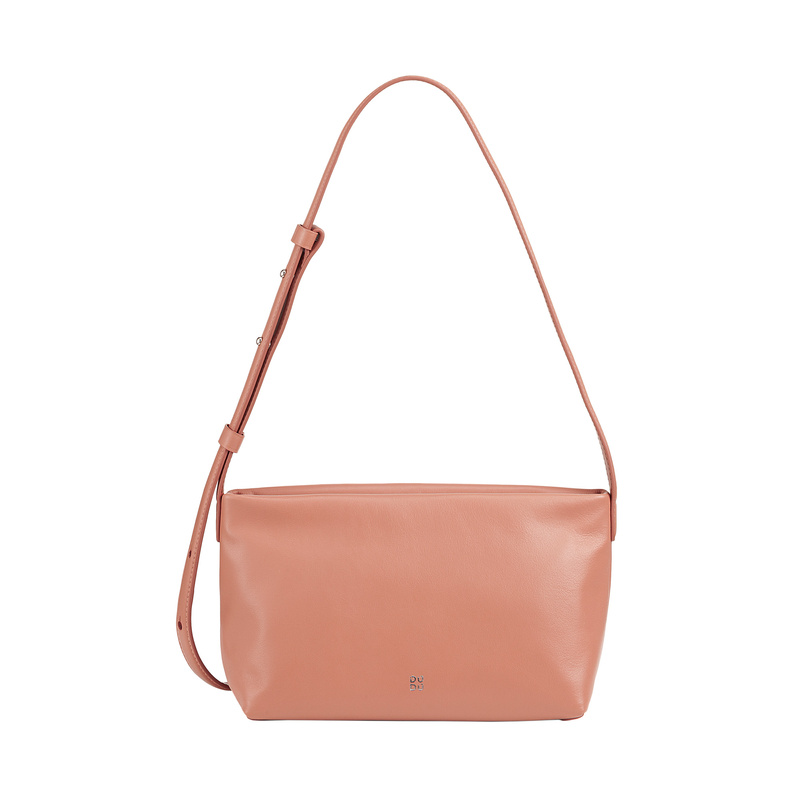 DuDu damska listonoszka skóra naturalna torebka na ramię z kieszenią