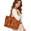 PELLE LAVATA Skórzana Torebka ShopperBag A4 Skórzana Old Look 3 Kieszenie