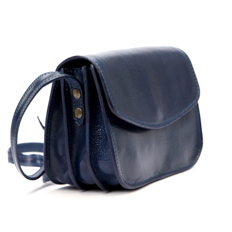 Florence Skórzana listonoszka na ramię 3 komory zamykana klapą elegancka