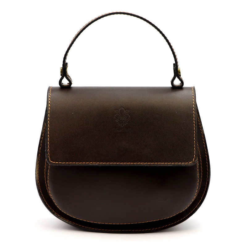 Zaokrąglona Listonoszka skórzana elegancka torebka na ramię Gregorio