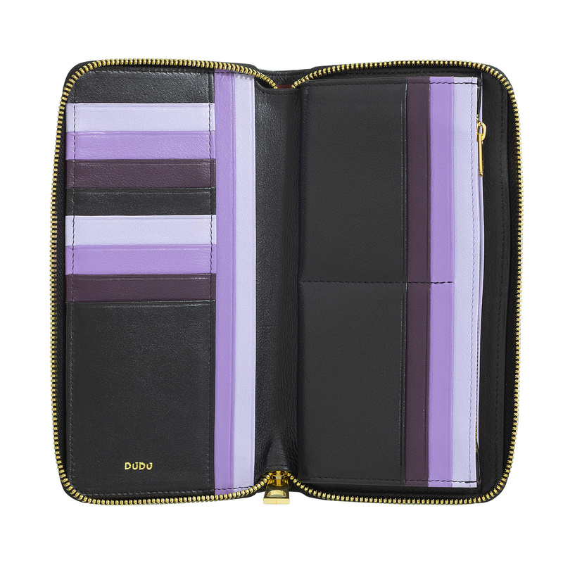 DuDu duża damska portmonetka skóra naturalna portfel podłużny klasyczny