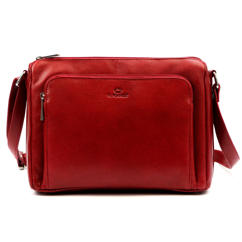 EL FORREST damska listonoszka skóra naturalna torebka na ramię kieszenie
