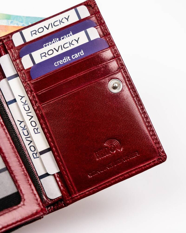Kompaktowy damski portfel skórzany z RFID Rovicky