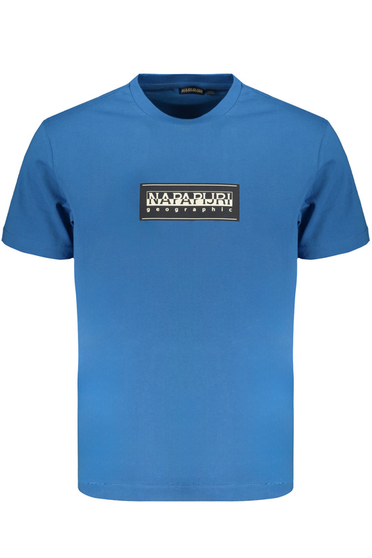 NIEBIESKI T-SHIRT MĘSKI NAPAPIJRI Z KRÓTKIM RĘKAWEM