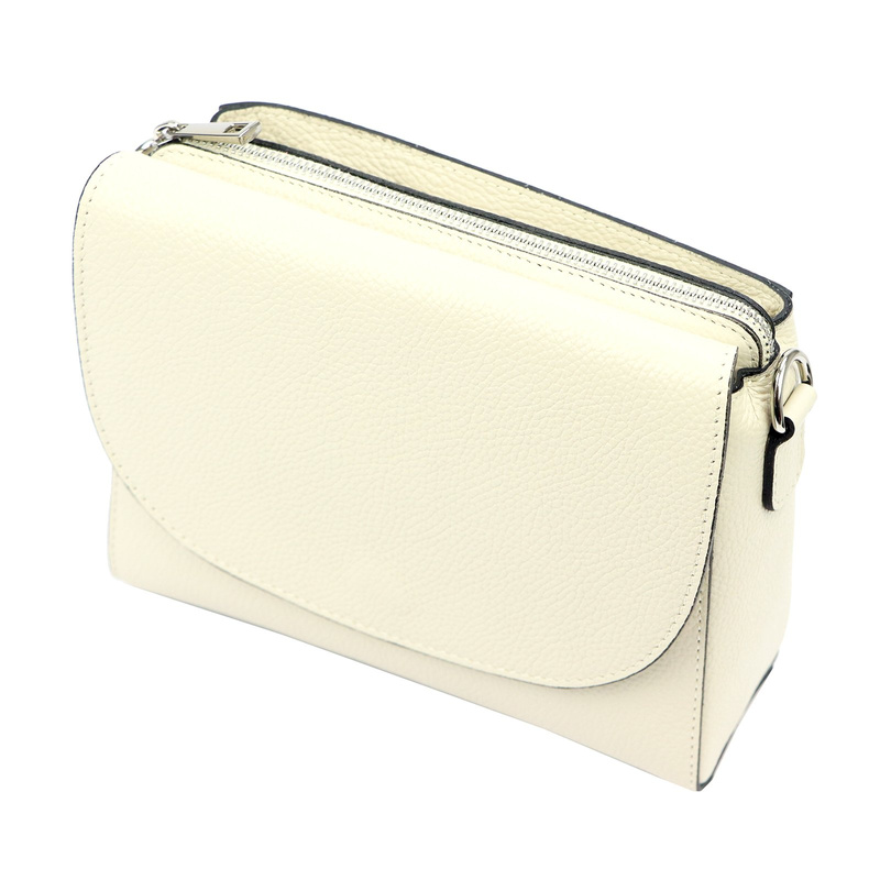 MiaMore skórzana damska listonoszka torebka przez ramię dwukomorowa stylowa