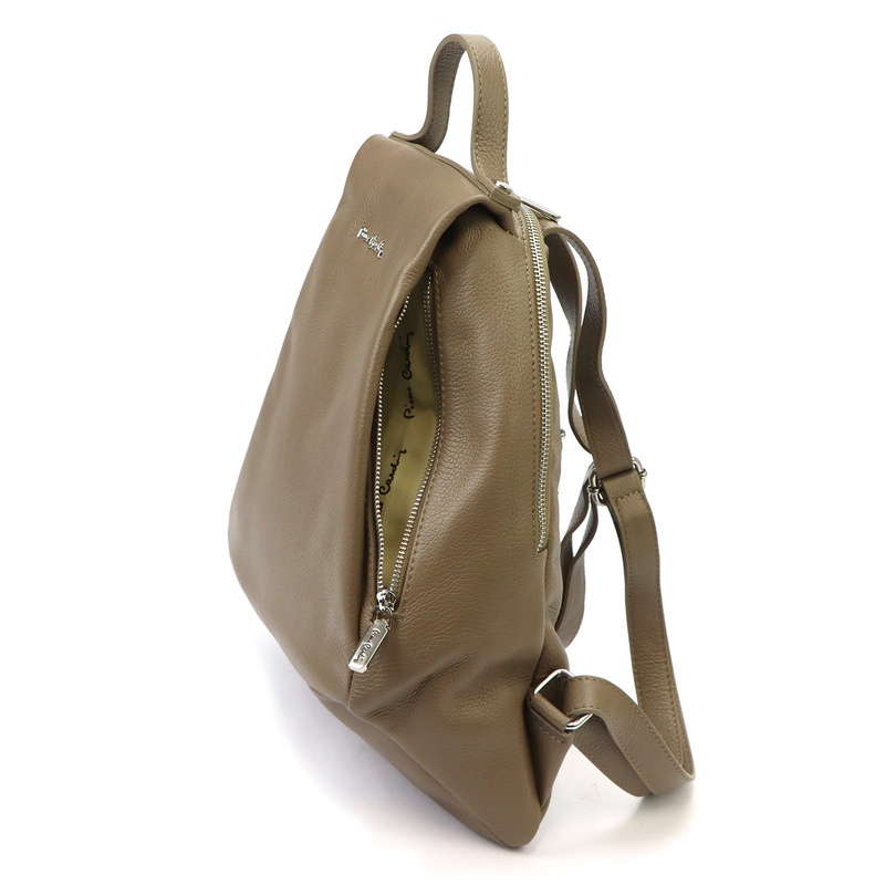 Pierre Cardin damski Skórzany duży plecak miejski duży z kieszeniami