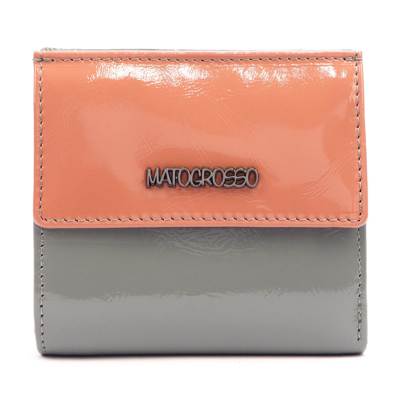 Mato Grosso mała damska portmonetka skóra naturalna lakierowana RFID