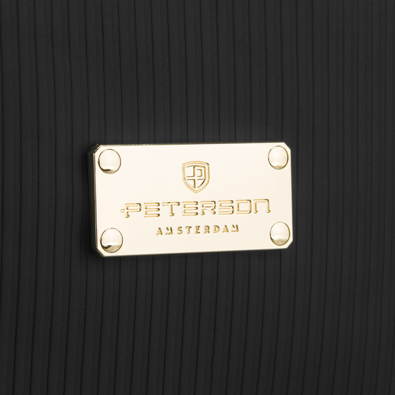 Czarna kosmetyczka z tkaniny syntetycznej z poręcznym uchwytem - Peterson