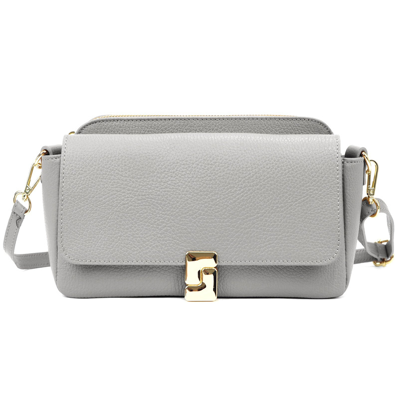 Luka torebka Skórzana elegancka damska listonoszka przez ramię kieszenie