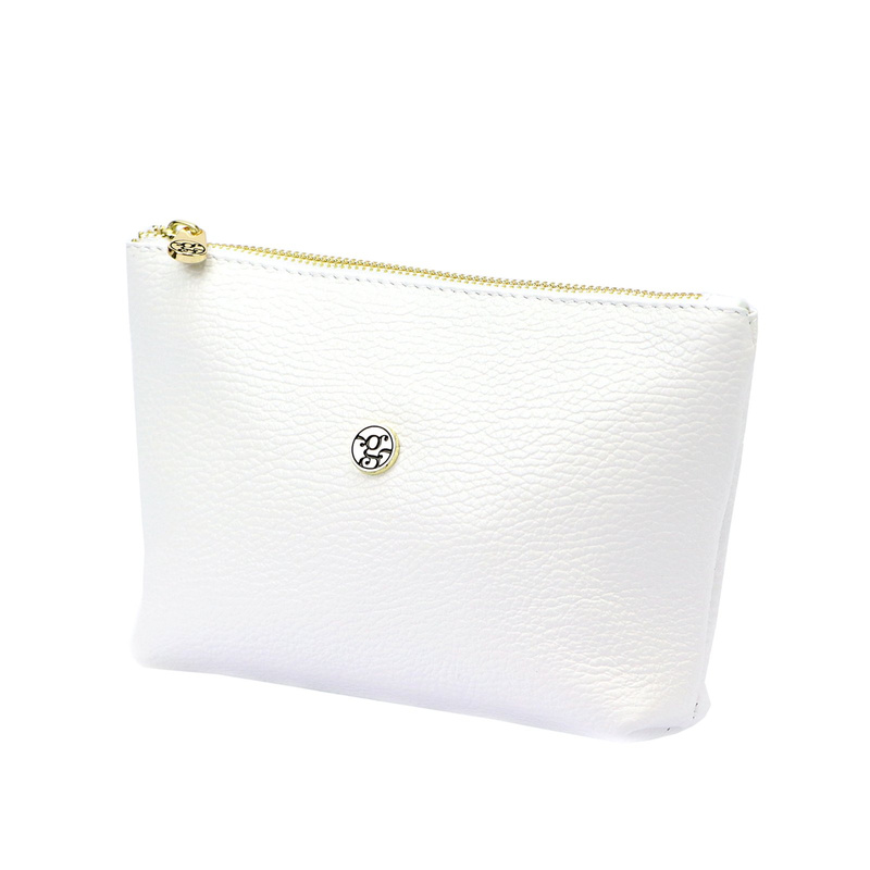 Gregorio Kosmetyczka damska ze skóry naturalnej zapinana na suwak