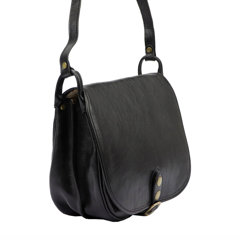 Florence skórzana damska listonoszka torebka na ramię dwukomorowa