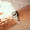 Zegarek CASIO A100WEF-8AEF. Kwarcowy, Kolor beżowy. Unisex.