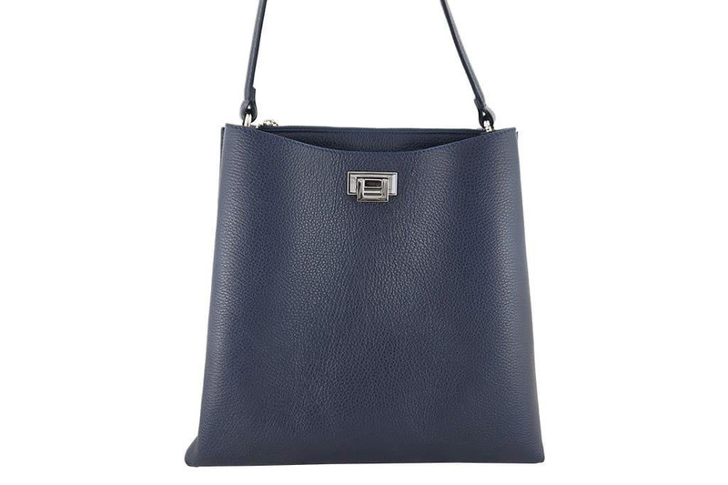 Duże torby damskie skórzane - Barberini's - Granatowa