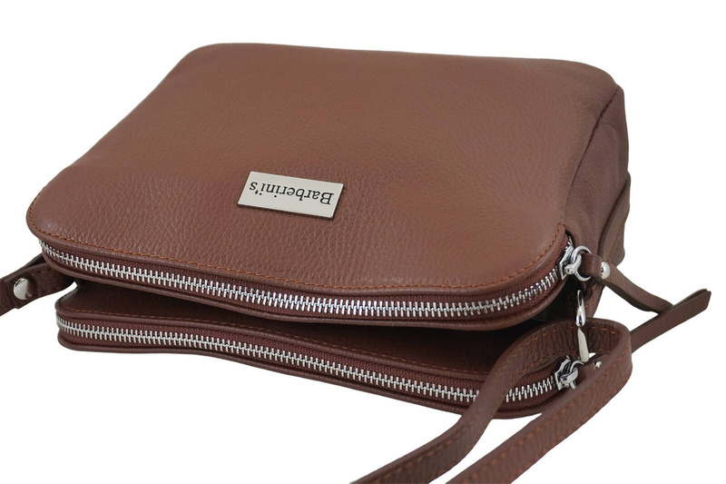 Torebka skórzana damska włoska - Brązowa