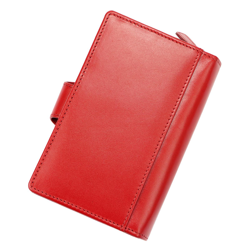 EL FORREST damski portfel skóra naturalna pionowa portmonetka duża zatrzask