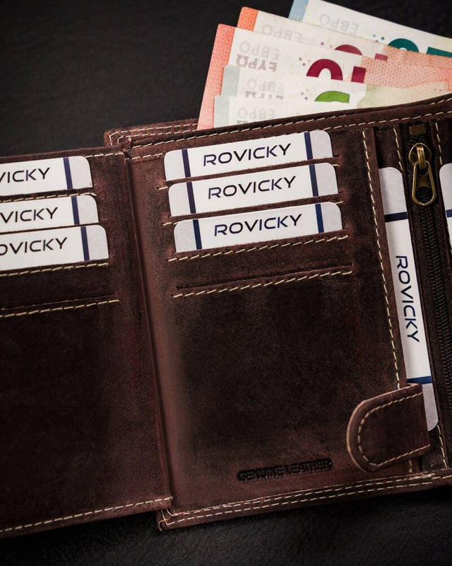 Skórzany męski portfel Wild N4-CHM-NL RFID