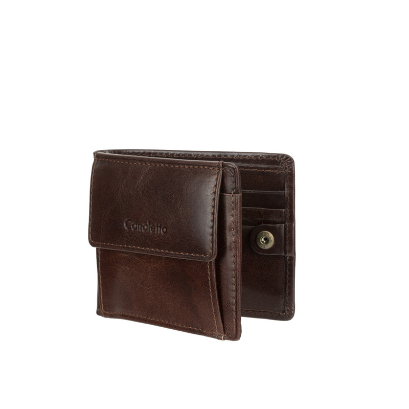 Mały skórzany portfel RFID brązowy Canaletto PM1055s160GR
