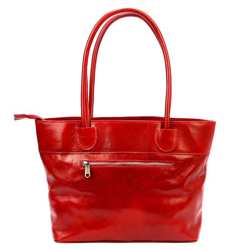 Skórzana duża elegancka damska shopperbag torebka na ramię Florence