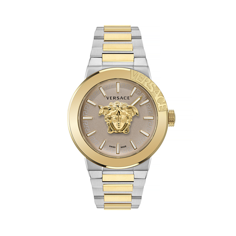 Zegarek VERSACE VE7E00423. Kwarcowy, Kolor beżowy. Mężczyzna.