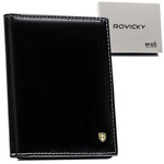 Skórzany męski portfel Rovicky N02-RVT RFID