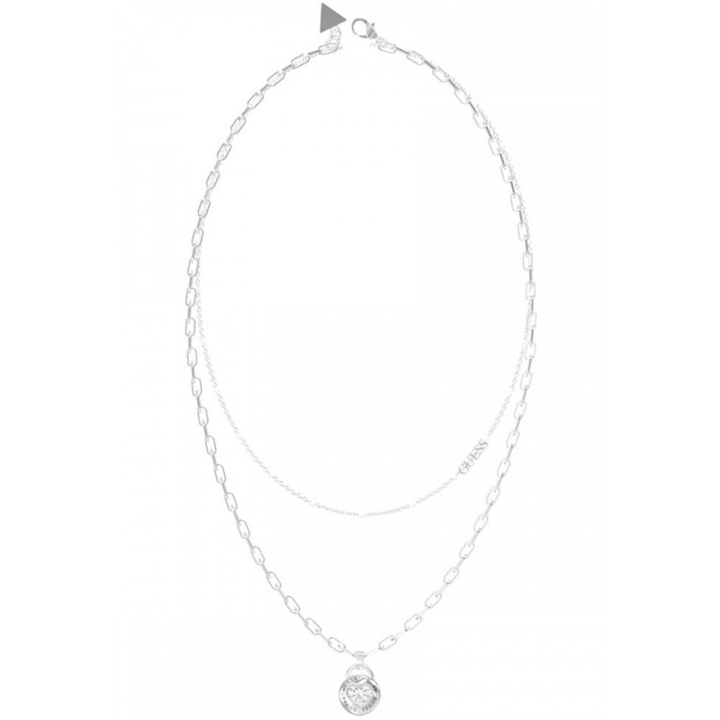 Biżuteria GUESS JUBN03348JWRH. Naszyjnik, Kolor szary. Kobieta.