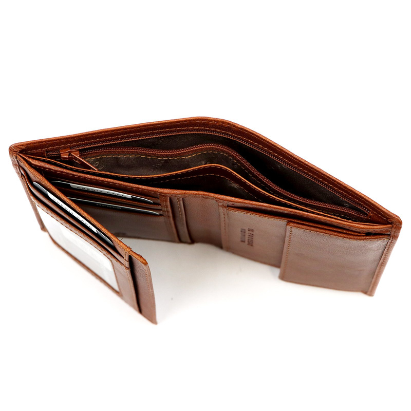 EL FORREST pionowy męski portfel skóra naturalna rozbudowany duży RFID