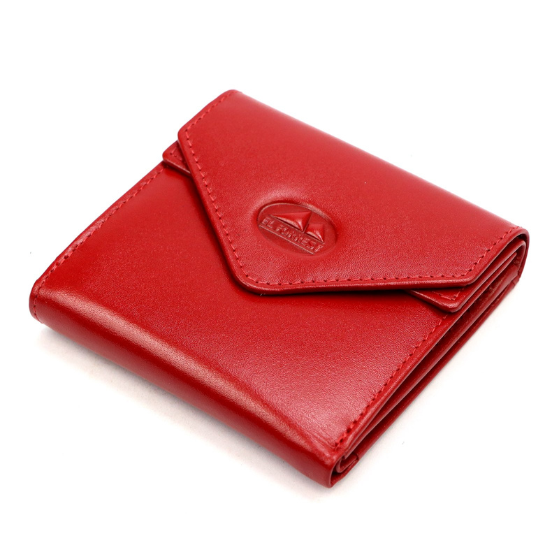 EL FORREST damski portfel skóra naturalna mała portmonetka zatrzask RFID