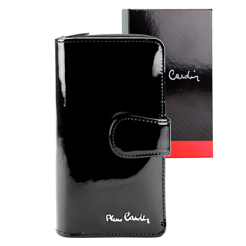 skóra naturalna + Damski portfel ze skóry ekologicznej Pierre Cardin 07 SHINY 116