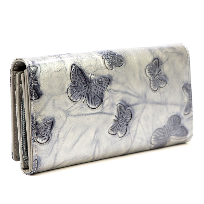 Gregorio damski portfel klasyczny podłużny duża portmonetka lakierowana