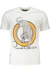 T-SHIRT MĘSKI Z KRÓTKIM RĘKAWEM KLASY CAVALLI BIAŁY