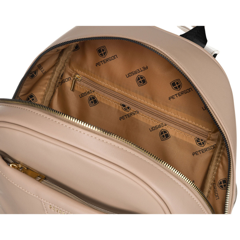 Pojemny plecak damski ze skóry ekologicznej - Peterson