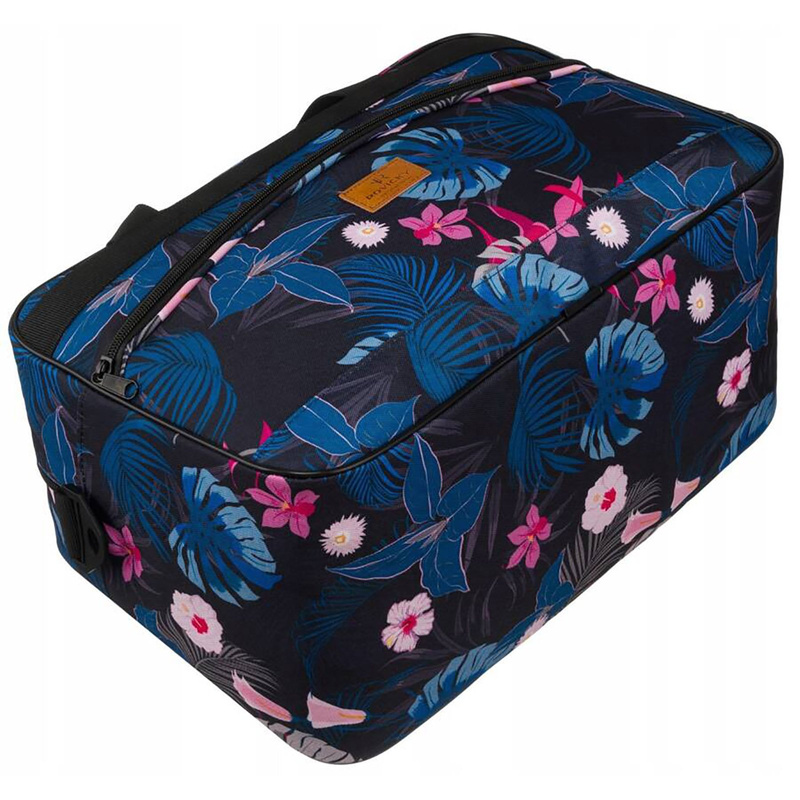 Torba podróżna wyposażona w dopinany pasek i zewnętrzną kieszeń zapinaną suwakiem - Rovicky