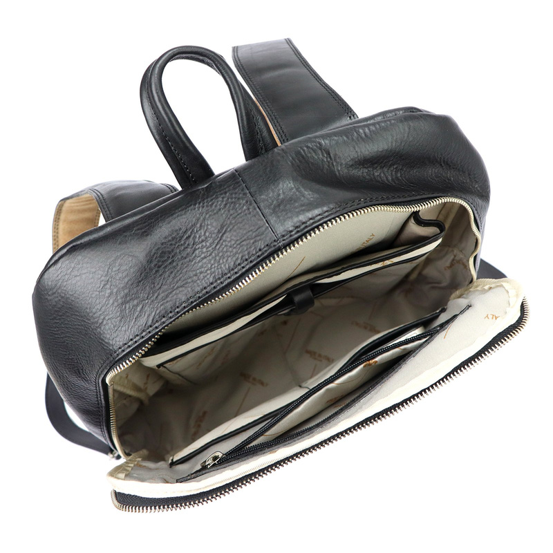 Florence Duży praktyczny damski plecak miejski skóra naturalna kieszenie