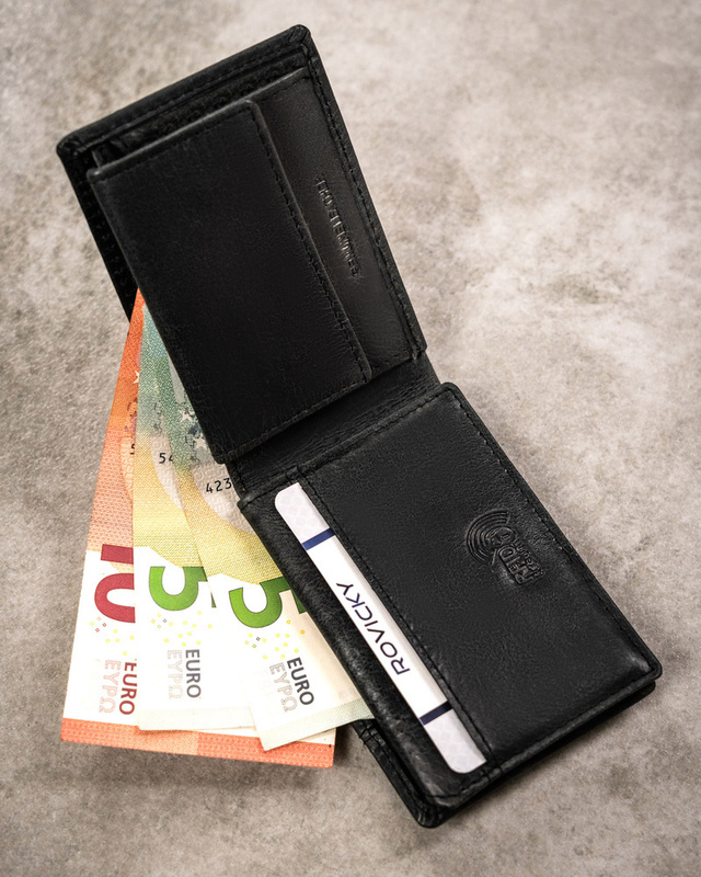 Mały skórzany portfel męski Buffalo Wild z RFID
