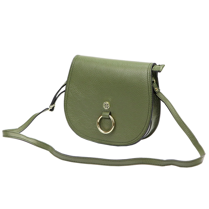 Gregorio skórzana damska listonoszka torebka zamykana klapą na magnes