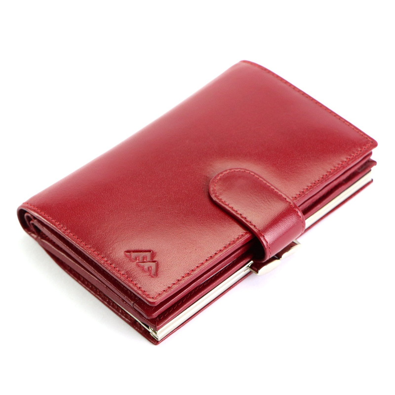 EL FORREST portfel pionowy duży skóra naturalna podłużna portmonetka RFID