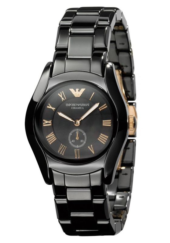 Zegarek ARMANI AR1412. Kwarcowy, Kolor czarny. Kobieta.
