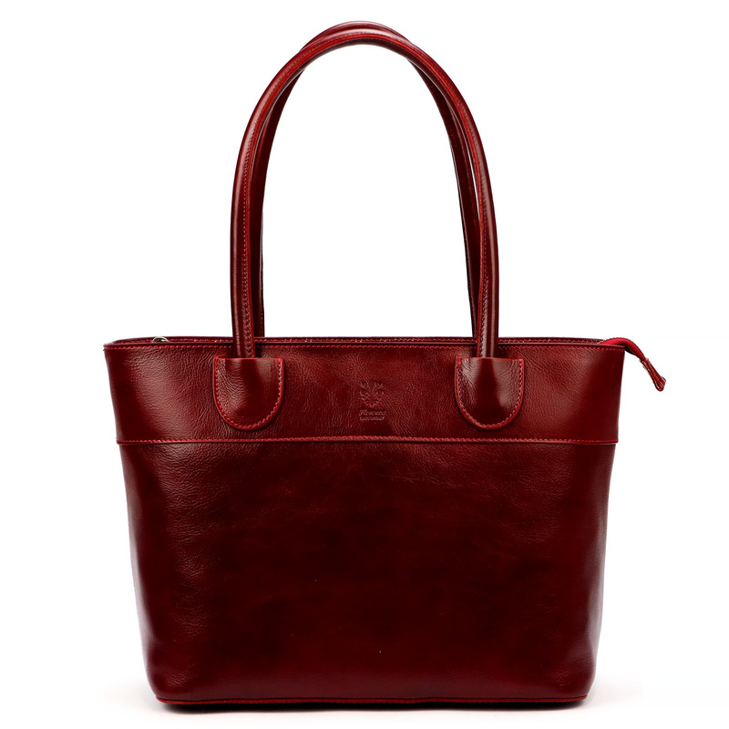 Skórzana duża elegancka damska shopperbag torebka na ramię Florence