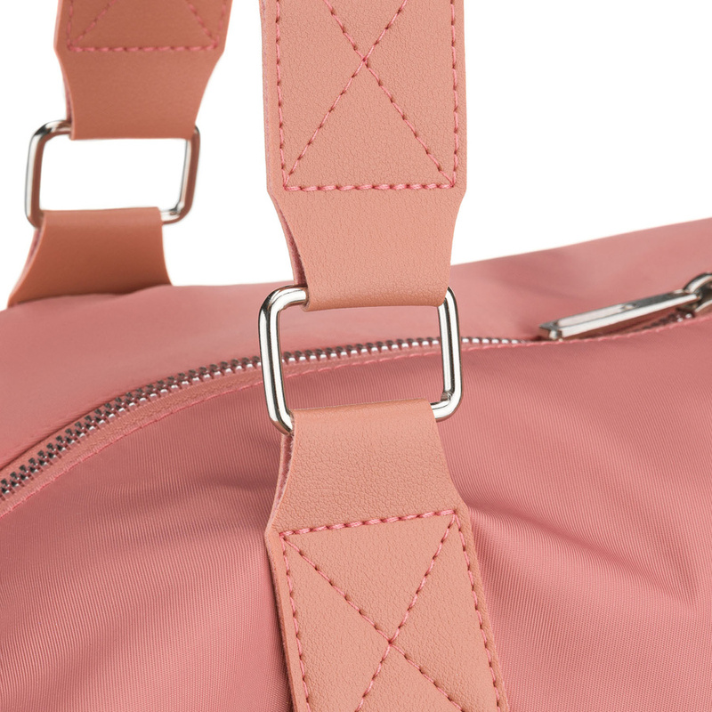 Różowa torba treningowa z poliestru, jednokomorowa i zamykana suwakiem - Peterson