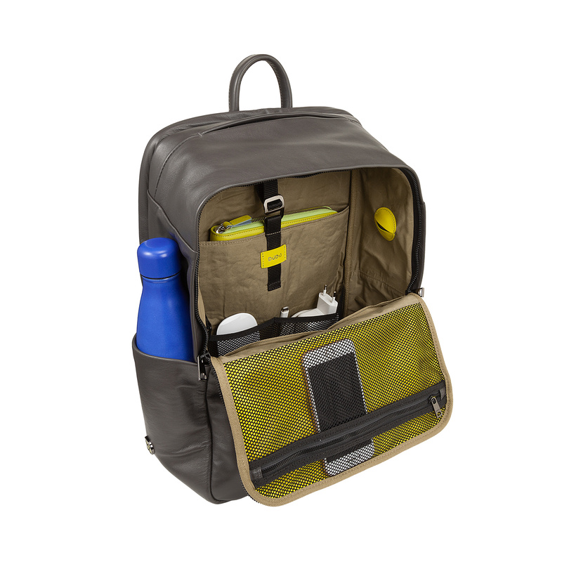 Skórzany duży plecak z miejscem na laptopa DUDU