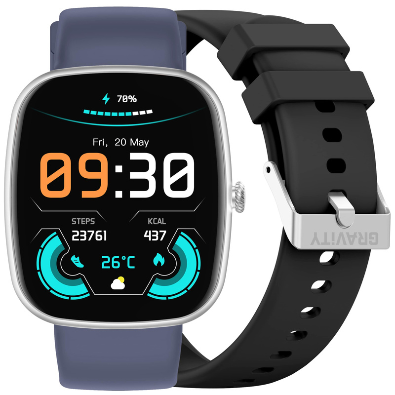 SMARTWATCH UNISEX GRAVITY GT18-6 - ROZMOWY BLUETOOTH, DODATKOWY PASEK (sg036f)